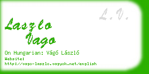 laszlo vago business card