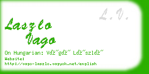laszlo vago business card